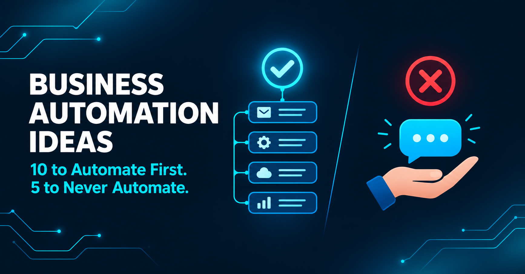Business Automation Ideas: 10 Things to Automate First (and 5 to Never Automate)